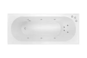 Decina Turin Inset Santai Spa Bath Gloss White (Available In 1520mm, 1665mm And 1790mm) With 10-Jets by decina, a Bathtubs for sale on Style Sourcebook