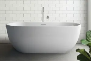 Decina Valentina Freestanding Bath Matte White (Available In 1500mm And 1700mm) by decina, a Bathtubs for sale on Style Sourcebook