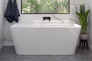 Decina Aria Back-To-Wall Freestanding Bath Gloss White (Available In 1500mm And 1700mm) by decina, a Bathtubs for sale on Style Sourcebook