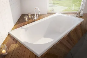 Decina Turin Inset Bath Gloss White (Available In 1520mm, 1665mm And 1790mm) by decina, a Bathtubs for sale on Style Sourcebook