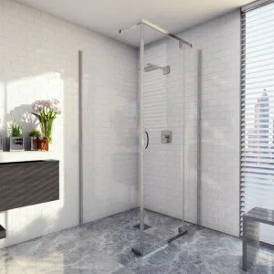 Decina Cascade Semi-Frameless Pivot Shower Screen Chrome
 by decina, a Shower Screens & Enclosures for sale on Style Sourcebook