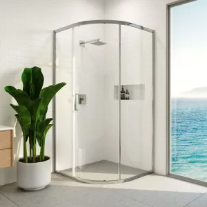 Decina Floriano Framed Curved Sliding Shower Screen Chrome by decina, a Shower Screens & Enclosures for sale on Style Sourcebook