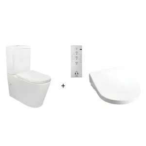 Toto Washlet W/ Remote Control And Autolid Tornado Toilet Suite Package D-Shape Gloss White by Inspire, a Toilets & Bidets for sale on Style Sourcebook