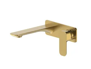 Oskar Wall Basin Mixer Brushed Gold by Oskar, a Bathroom Taps & Mixers for sale on Style Sourcebook