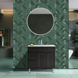 Ceto Acacia Shaker Matte Black 900mm Floor Standing Vanity (Available In Left Hand Drawer and Right Hand Drawer) by Ceto, a Vanities for sale on Style Sourcebook