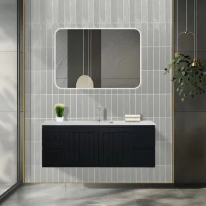 Ceto Acacia Shaker Matte Black 1500mm Single Bowl Wall Hung Vanity by Ceto, a Vanities for sale on Style Sourcebook