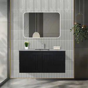 Ceto Acacia Shaker Matte Black 1200mm Single Bowl Wall Hung Vanity by Ceto, a Vanities for sale on Style Sourcebook