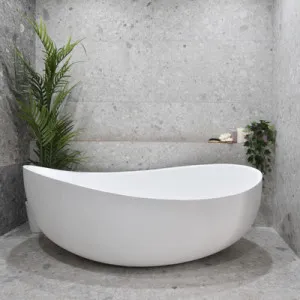 Enflair Wave Oval Matte White 1800mm Freestanding Bath by Enflair, a Bathtubs for sale on Style Sourcebook