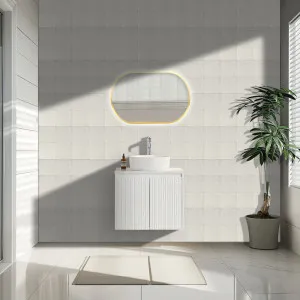 Ceto Brindabella Matte White 600mm Single Bowl Wall Hung Vanity by Ceto, a Vanities for sale on Style Sourcebook