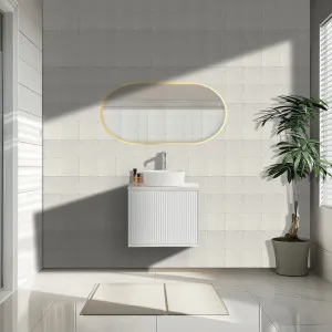 Ceto Kirribilli Matte White 600mm Single Bowl Wall Hung Vanity by Ceto, a Vanities for sale on Style Sourcebook