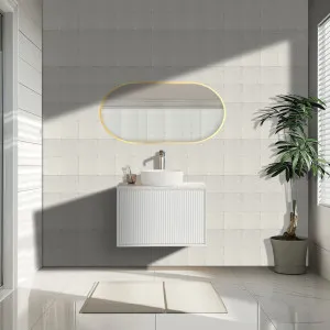 Ceto Kirribilli Matte White 750mm Single Bowl Wall Hung Vanity by Ceto, a Vanities for sale on Style Sourcebook