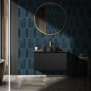 Ceto Kirribilli Matte Black 900mm Single Bowl Wall Hung Vanity by Ceto, a Vanities for sale on Style Sourcebook