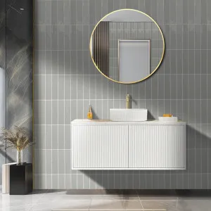 Ceto Kirribilli Matte White 1200mm Single Bowl Wall Hung Vanity by Ceto, a Vanities for sale on Style Sourcebook