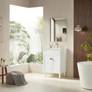 Ceto Harrington Matte White 600mm Single Bowl Floor Standing Vanity by Ceto, a Vanities for sale on Style Sourcebook