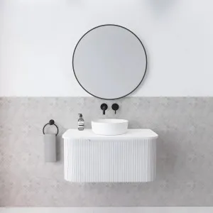 Riva Bergen Matte White 900mm Single Bowl Wall Hung Vanity by Riva, a Vanities for sale on Style Sourcebook