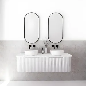 Riva Bergen Matte White 1500mm Double Bowl Wall Hung Vanity by Riva, a Vanities for sale on Style Sourcebook