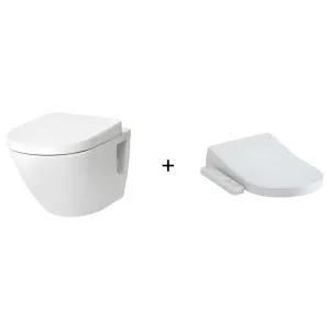 Toto Basic  Wall Hung Toilet and S2 Washlet W/ Side Control Package D-Shaped Gloss White by TOTO, a Toilets & Bidets for sale on Style Sourcebook