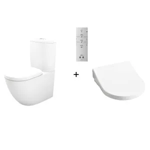 Toto Basic  Btw Toilet and Washlet W/ Remote Control and Autolid Package (D Shape) Gloss White by TOTO, a Toilets & Bidets for sale on Style Sourcebook