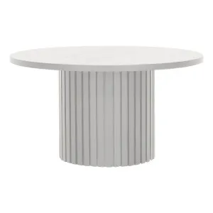 Gabino Round Coffee Table 85cm in White by OzDesignFurniture, a Coffee Table for sale on Style Sourcebook