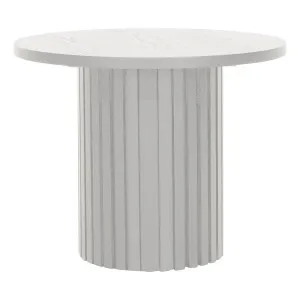 Gabino Round Side Table 66cm in White by OzDesignFurniture, a Side Table for sale on Style Sourcebook