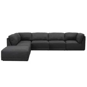 Amelia Modular Sofa Isla Warm Charcoal - 6 Piece by James Lane, a Sofas for sale on Style Sourcebook