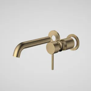 Liano II Wash Basin/Bath Trim Kit Round Cover Plates X2 175mm Brushed Lead Free | Made From Brass/Brushed Brass By Caroma by Caroma, a Bathroom Taps & Mixers for sale on Style Sourcebook