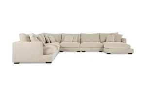 Long Beach 6pc Right Chaise Sofa, Sienna Natural, by Lounge Lovers by Lounge Lovers, a Sofas for sale on Style Sourcebook