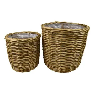 Lika Planters Set of 2 32x31cm in Natural by OzDesignFurniture, a Baskets & Boxes for sale on Style Sourcebook