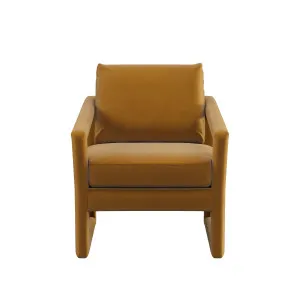 Zola Armchair - Mustard Velvet by Urban Road, a Chairs for sale on Style Sourcebook