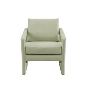 Zola Armchair - Sage Green Velvet by Urban Road, a Chairs for sale on Style Sourcebook