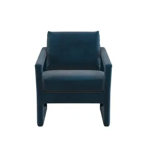 Zola Armchair - Peacock Blue Velvet by Urban Road, a Chairs for sale on Style Sourcebook