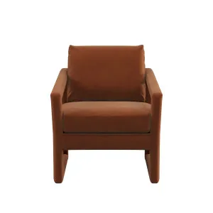 Zola Armchair - Burnt Caramel Velvet by Urban Road, a Chairs for sale on Style Sourcebook