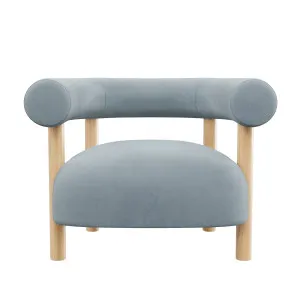 Rocco Armchair - Steel Blue Velvet by Urban Road, a Chairs for sale on Style Sourcebook