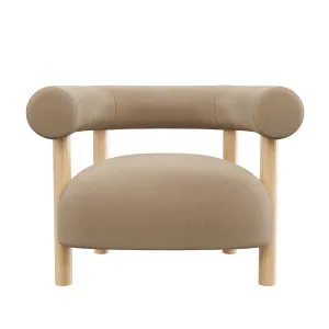 Rocco Armchair - Almond Velvet by Urban Road, a Chairs for sale on Style Sourcebook