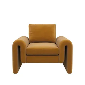 Kole Armchair - Mustard Velvet by Urban Road, a Chairs for sale on Style Sourcebook