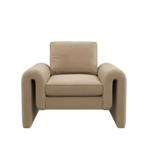 Kole Armchair - Almond Velvet by Urban Road, a Chairs for sale on Style Sourcebook