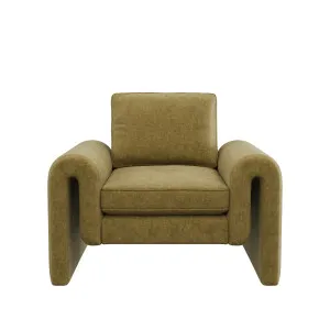 Kole Armchair - Olive Grove Mottled Velvet by Urban Road, a Chairs for sale on Style Sourcebook