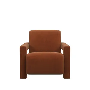 Blaise Armchair - Burnt Caramel Velvet by Urban Road, a Chairs for sale on Style Sourcebook