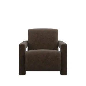 Blaise Armchair - Bison Brown Mottled Velvet by Urban Road, a Chairs for sale on Style Sourcebook