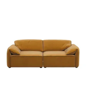 Layla 2 Seater Sofa - Mustard Velvet by Urban Road, a Sofas for sale on Style Sourcebook