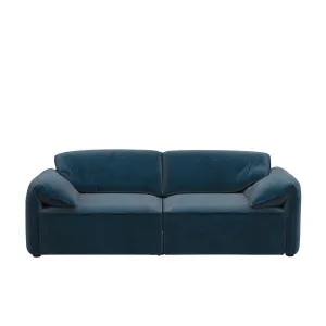 Layla 2 Seater Sofa - Peacock Blue Velvet by Urban Road, a Sofas for sale on Style Sourcebook