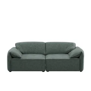 Layla 2 Seater Sofa - Silver Pine Mottled Velvet by Urban Road, a Sofas for sale on Style Sourcebook