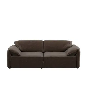 Layla 2 Seater Sofa - Bison Brown Mottled Velvet by Urban Road, a Sofas for sale on Style Sourcebook