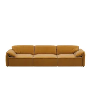 Layla 3 Seater Sofa - Mustard Velvet by Urban Road, a Sofas for sale on Style Sourcebook