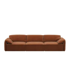 Layla 3 Seater Sofa - Burnt Caramel Velvet by Urban Road, a Sofas for sale on Style Sourcebook