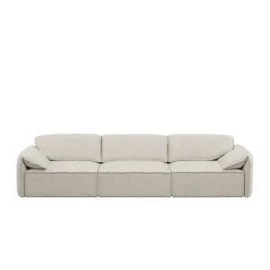 Layla 3 Seater Sofa - Cloud Dancer Mottled Velvet by Urban Road, a Sofas for sale on Style Sourcebook