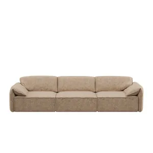 Layla 3 Seater Sofa - Oxford Tan Mottled Velvet by Urban Road, a Sofas for sale on Style Sourcebook