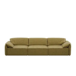 Layla 3 Seater Sofa - Olive Grove Mottled Velvet by Urban Road, a Sofas for sale on Style Sourcebook