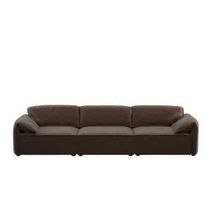 Layla 3 Seater Sofa - Bison Brown Mottled Velvet by Urban Road, a Sofas for sale on Style Sourcebook