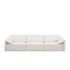 Layla 3 Seater Sofa - White Boucle by Urban Road, a Sofas for sale on Style Sourcebook